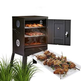 Outdoor Vertical Charcoal Smoker Oven for Camping Backyard Grill