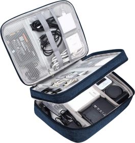 Electronic Bag Travel Cable Accessories Bag Waterproof Double Layer Electronics Organizer Portable Storage Case for Cable, Cord, Charger, Phone