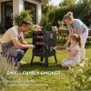 Outdoor Vertical Charcoal Smoker Oven for Camping Backyard Grill
