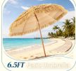 Portable 6.5 Feet Thatched Tiki Beach Umbrella Adjustable Tilt for Backyard Outdoor Relaxation And Sun Protection-2 x Patio Umbrella