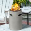 Afterglow 10,000 BTU Tabletop Propane Fire Pit, Oxide Gas Fire Column, Portable Outdoor Fireplace with Lava Rocks for Patio Balcony Garden