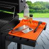 Silicone Tools Mat for Griddle Kitchen Cooking Baking Countertop-Side Shelf Spatula Mat with Drip Pad for Blackstone Weber Traeger Pit Boss Flat Top G