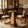 Counter Height round Pub Table with Footrest Bar Dining Table for Kitchen Home Pub Furniture
