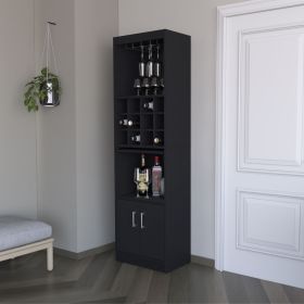 Lowa Bar Cabinet multistorage with wine storage (Color: as Pic)