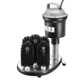 VEVOR Electric Commercial Glass Washer, 5-Brush Bar Glass Cleaner, 1200 Cups/Hour Wine Glass Cleaning Machine, Bar Glass Washer for Champagne Gla (Default: Default)