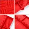 Silicone Tools Mat for Griddle Kitchen Cooking Baking Countertop-Side Shelf Spatula Mat with Drip Pad for Blackstone Weber Traeger Pit Boss Flat Top G