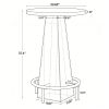 Counter Height round Pub Table with Footrest Bar Dining Table for Kitchen Home Pub Furniture